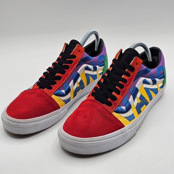 Vans Sneakers M-8.5 W-10 Streetwear Maximalist Indie Sleaze Colorblock Statement - Picture 1 of 7